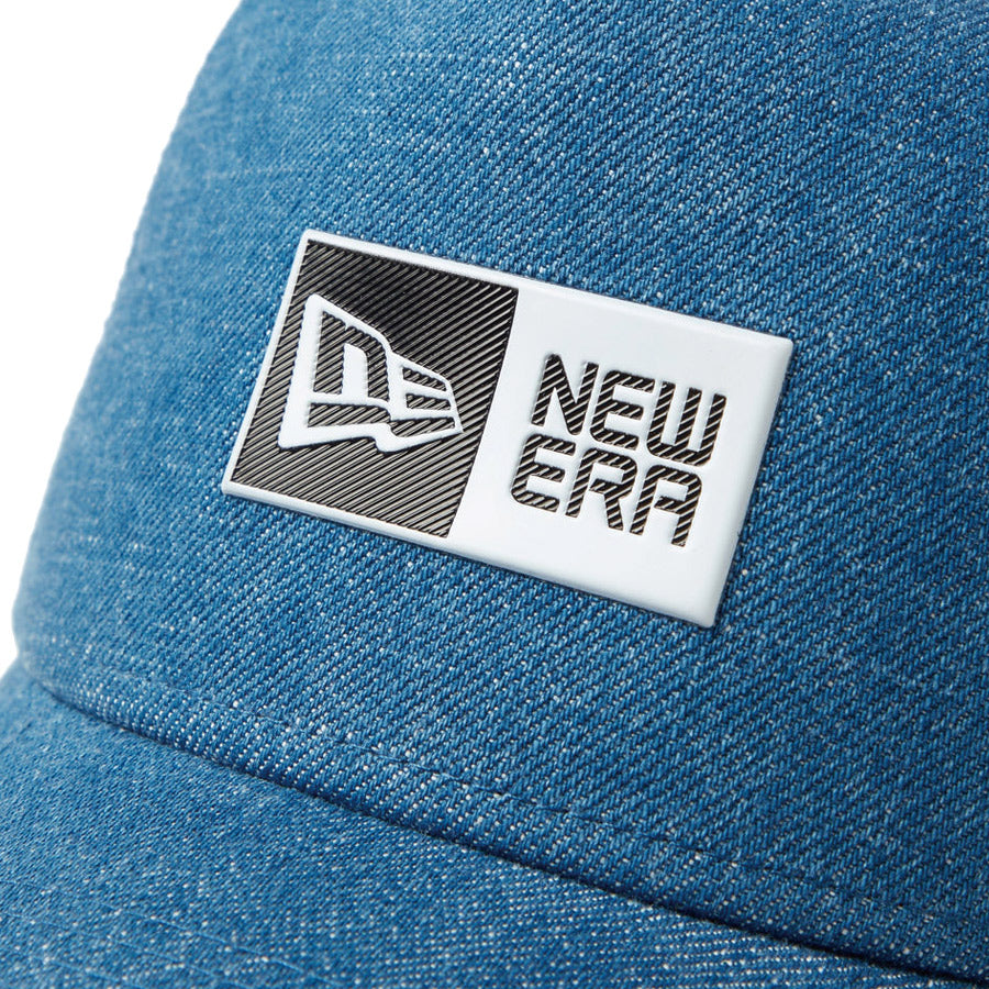 9FORTY A-Frame トラッカー Box Logo TPUロゴ ウォッシュドデニム/ホワイト