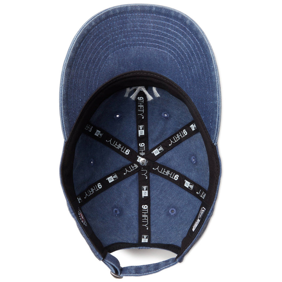 9THIRTY MLB Visor Logo ニューヨーク・ヤンキース アシッドウォッシュ ネイビー