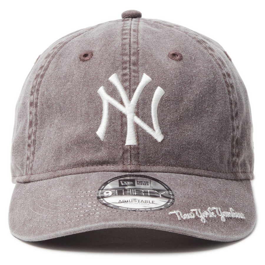 9THIRTY MLB Visor Logo ニューヨーク・ヤンキース アシッドウォッシュ カーキ