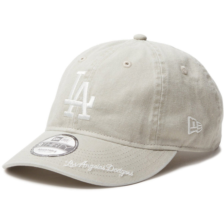 9THIRTY MLB Visor Logo ロサンゼルス・ドジャース アシッドウォッシュ クローム