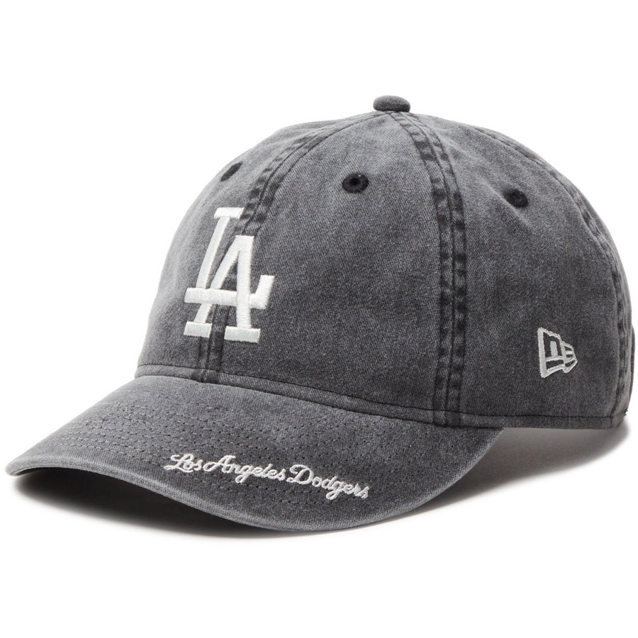 9THIRTY MLB Visor Logo ロサンゼルス・ドジャース アシッドウォッシュ ブラック