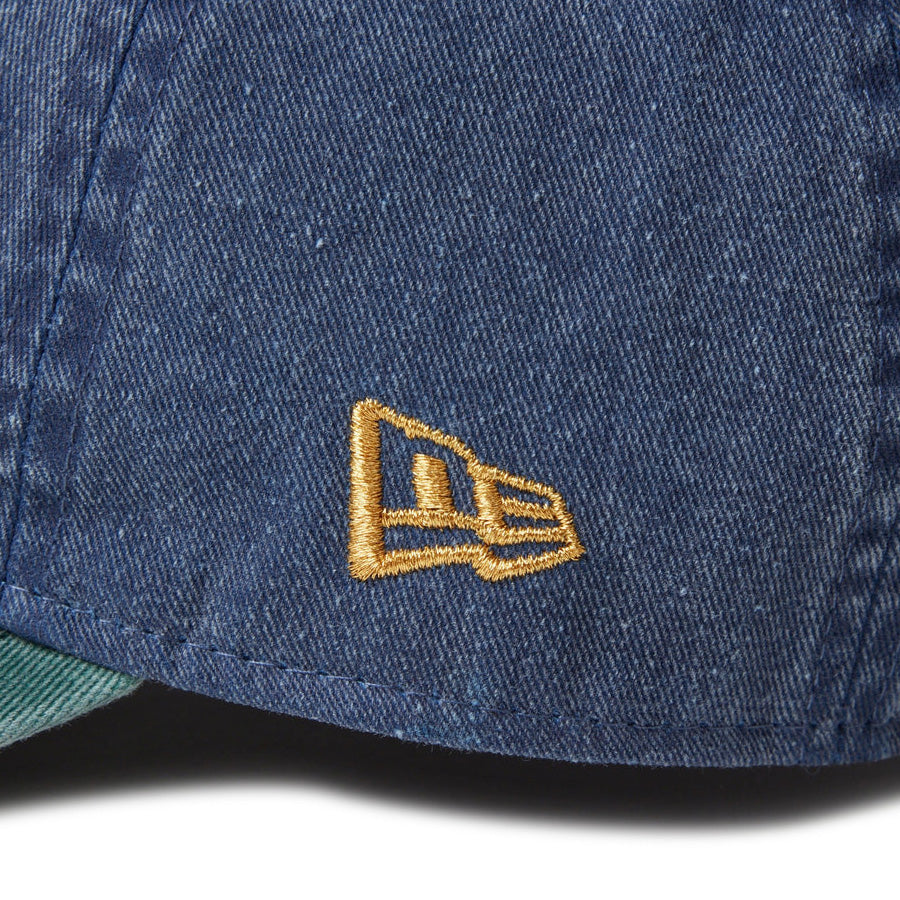 9TWENTY Emblem Logo アシッドウォッシュ ネイビー ダークグリーンバイザー