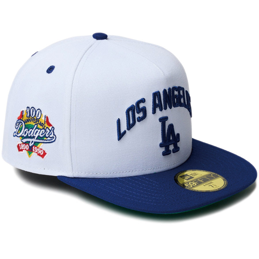 59FIFTY A-Frame Dodgers Pack ロサンゼルス・ドジャース ホワイト ダークロイヤルバイザー