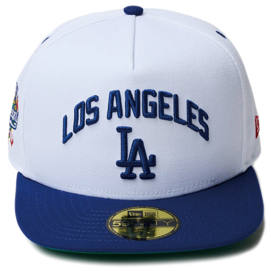 59FIFTY A-Frame Dodgers Pack ロサンゼルス・ドジャース ホワイト ダークロイヤルバイザー