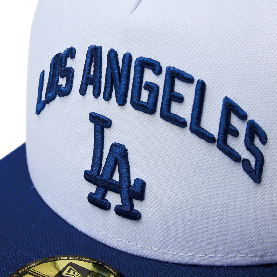 59FIFTY A-Frame Dodgers Pack ロサンゼルス・ドジャース ホワイト ダークロイヤルバイザー
