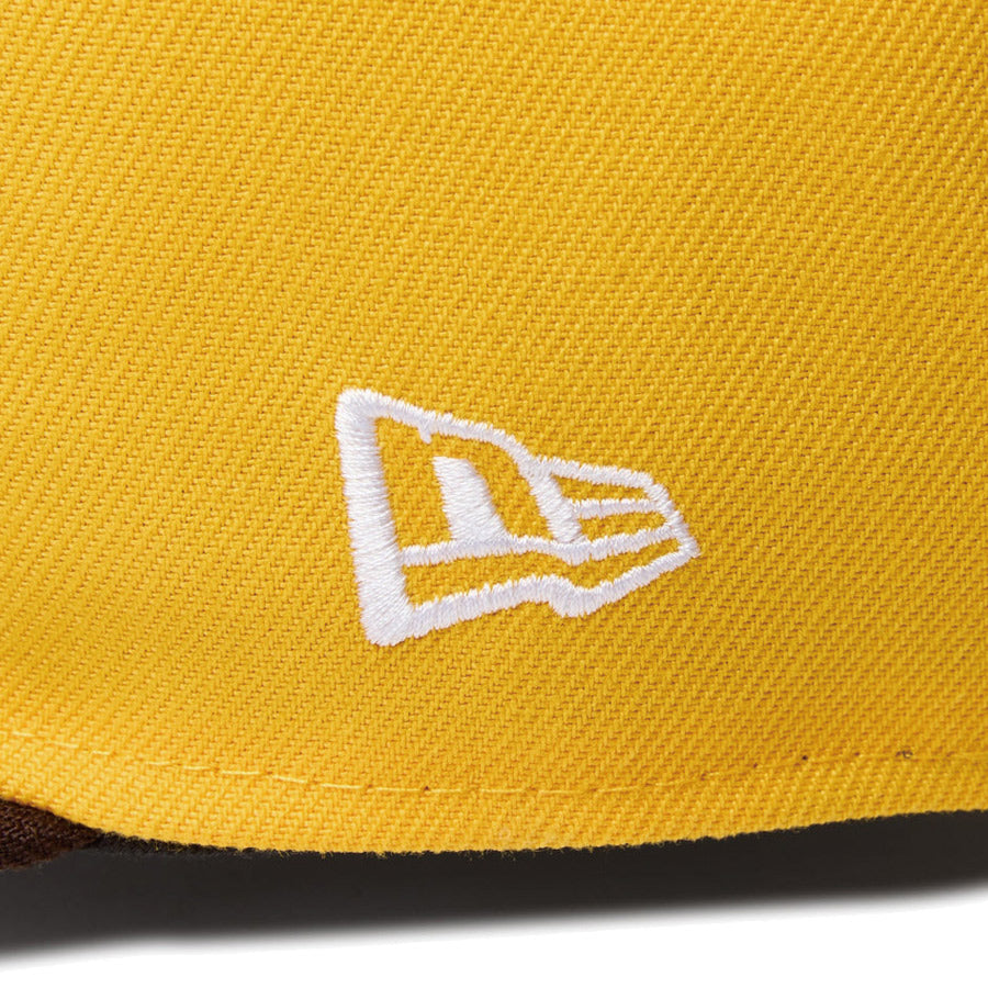 59FIFTY MLB Taping サンディエゴ・パドレス Aゴールド バーントウッドバイザー