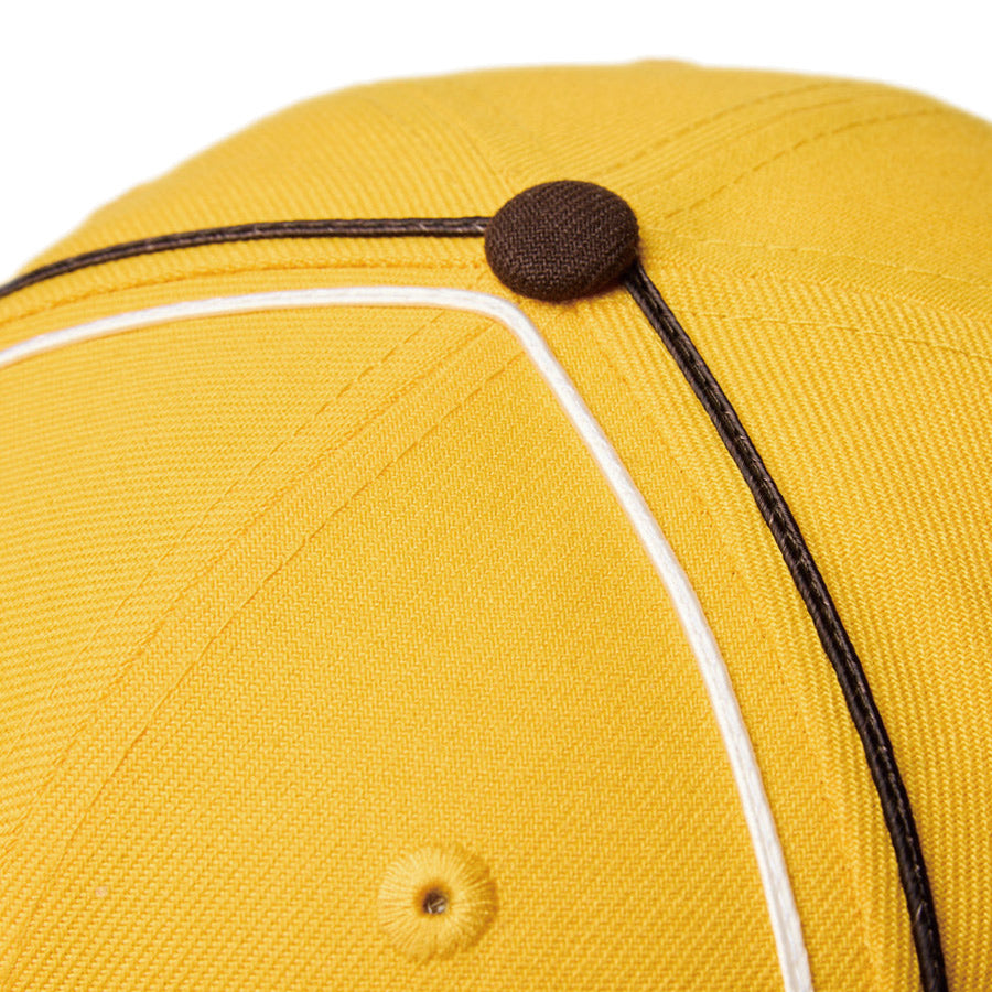 59FIFTY MLB Taping サンディエゴ・パドレス Aゴールド バーントウッドバイザー