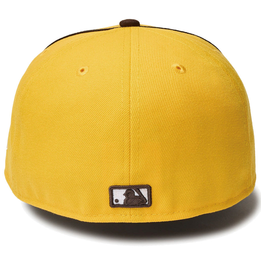 59FIFTY MLB Taping サンディエゴ・パドレス Aゴールド バーントウッドバイザー