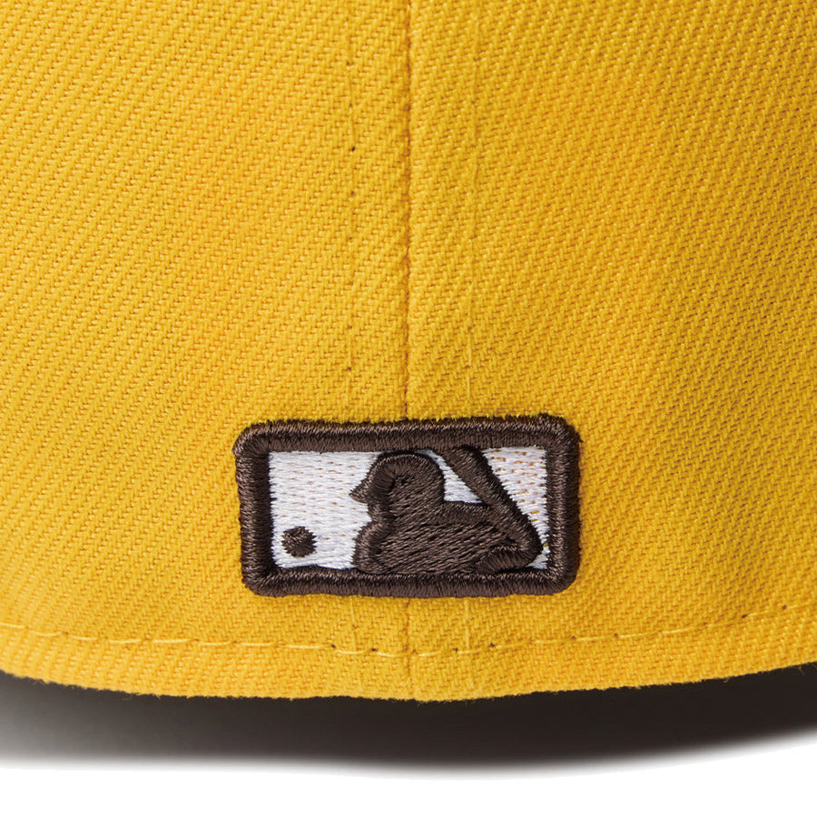 59FIFTY MLB Taping サンディエゴ・パドレス Aゴールド バーントウッドバイザー