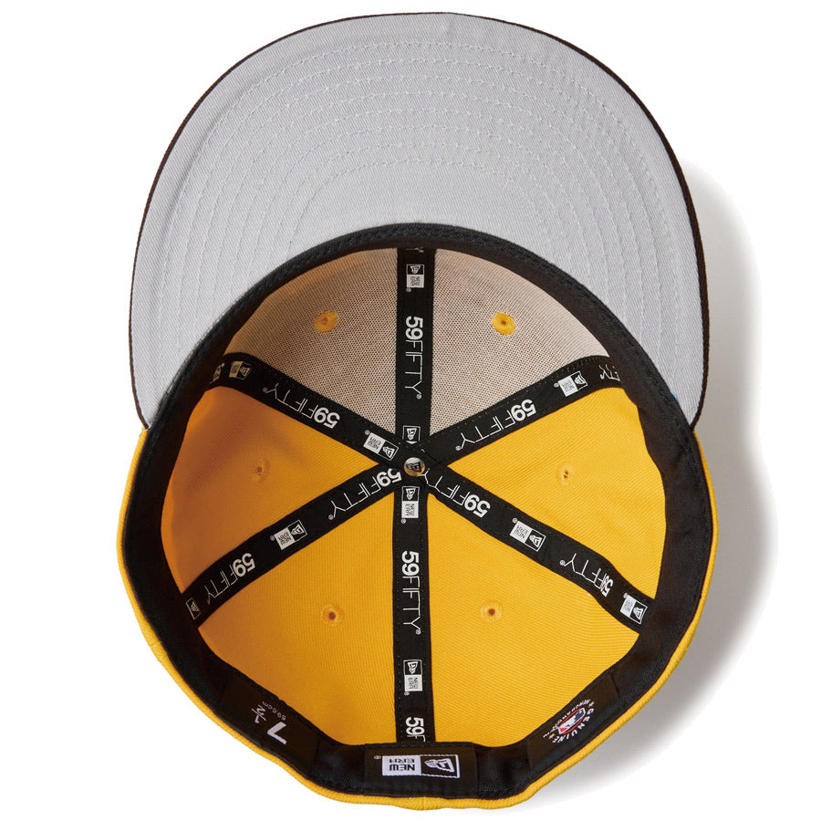 59FIFTY MLB Taping サンディエゴ・パドレス Aゴールド バーントウッドバイザー