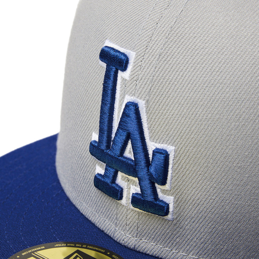 59FIFTY MLB Taping ロサンゼルス・ドジャース グレー ダークロイヤルバイザー