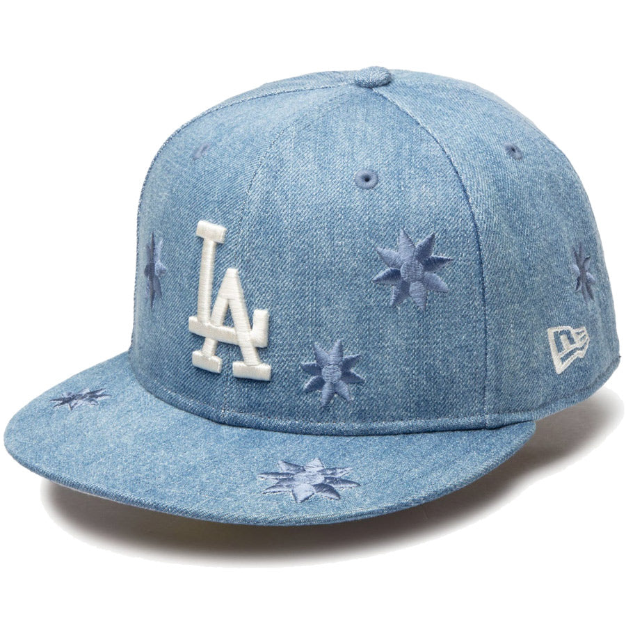 59FIFTY Flower Embroidery ロサンゼルス・ドジャース ウォッシュドデニム