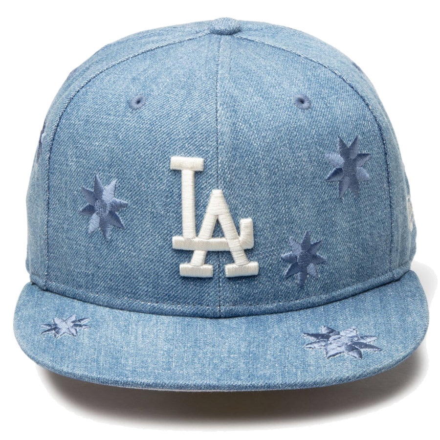 59FIFTY Flower Embroidery ロサンゼルス・ドジャース ウォッシュドデニム