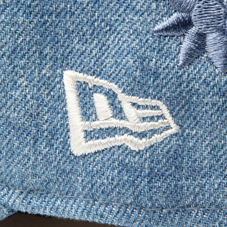 59FIFTY Flower Embroidery ロサンゼルス・ドジャース ウォッシュドデニム