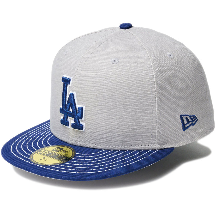 59FIFTY Duck Canvas ロサンゼルス・ドジャース グレー ダークロイヤルバイザー