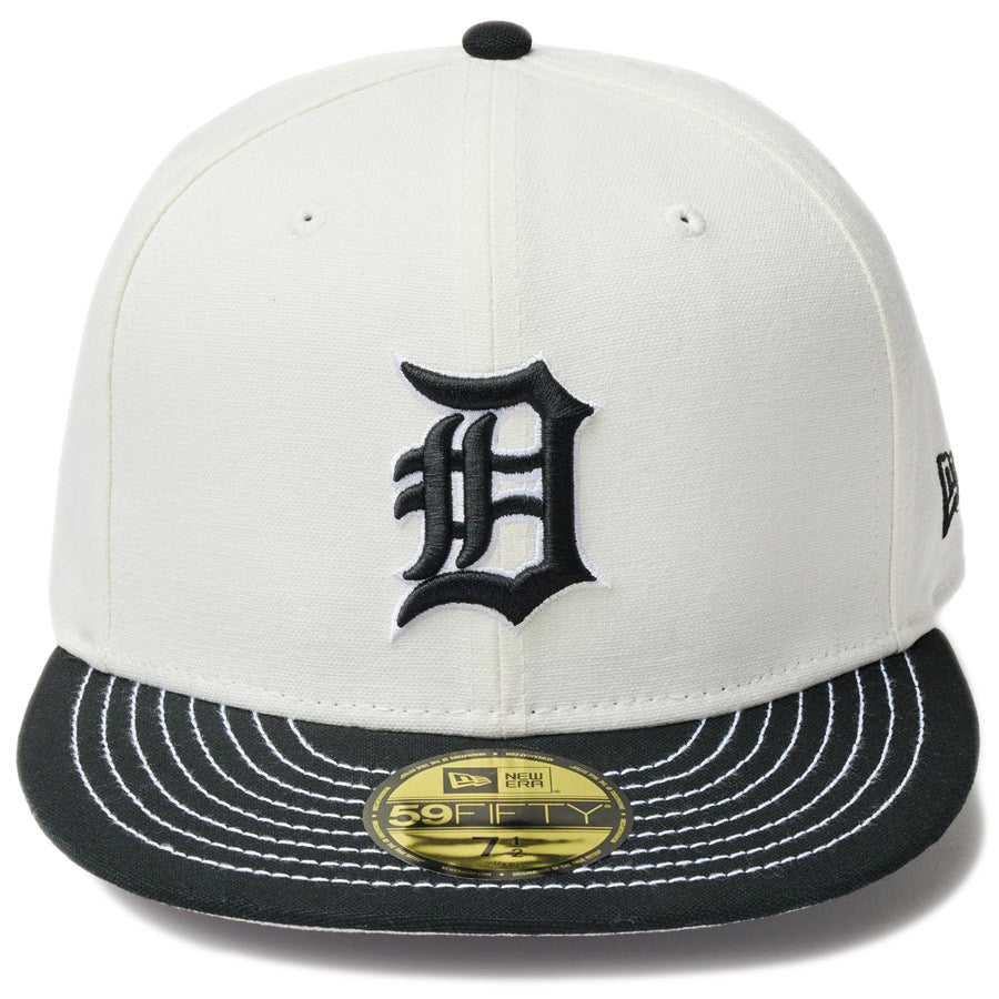 59FIFTY Duck Canvas デトロイト・タイガース アイボリー ブラックバイザー