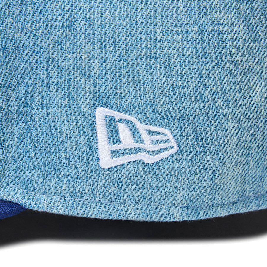 59FIFTY MLB Denim 2-Tone ロサンゼルス・ドジャース ウォッシュドデニム ダークロイヤルバイザー