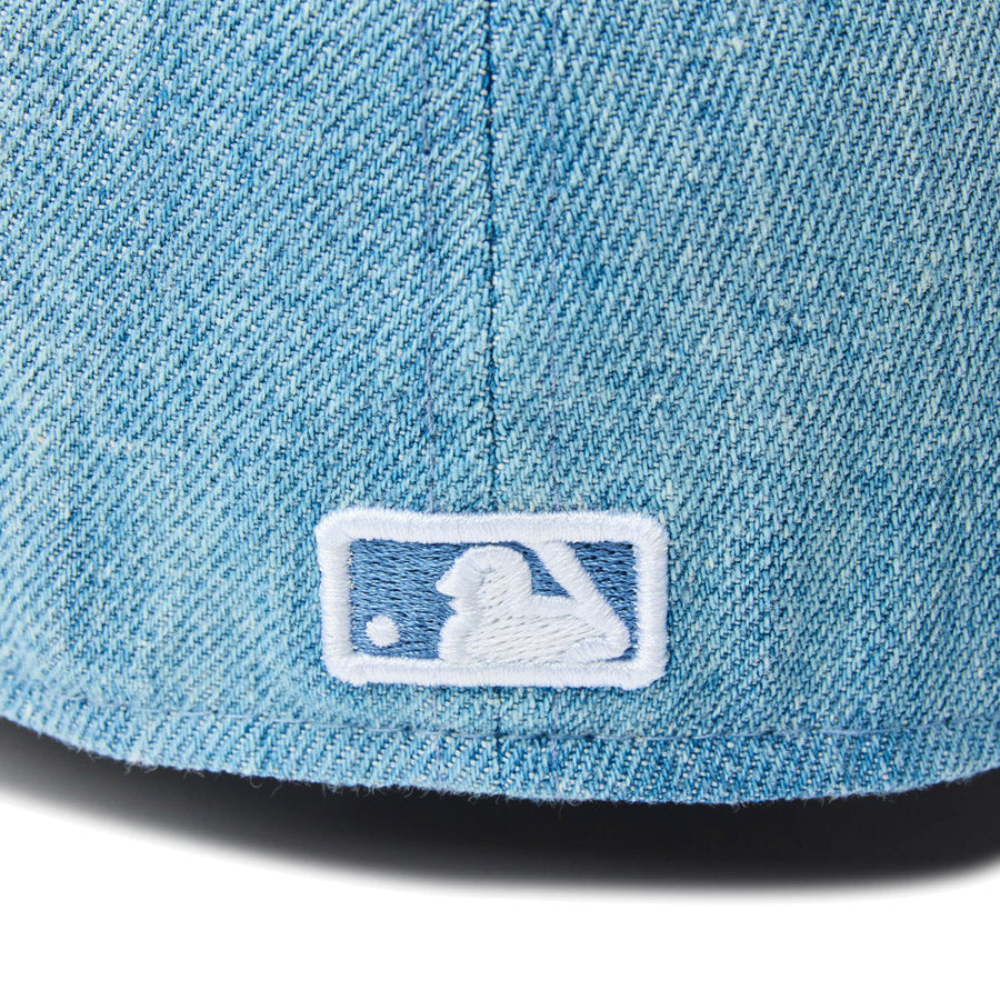 59FIFTY MLB Denim 2-Tone ロサンゼルス・ドジャース ウォッシュドデニム ダークロイヤルバイザー