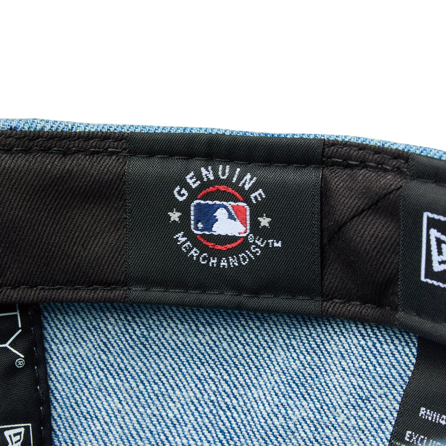 59FIFTY MLB Denim 2-Tone ロサンゼルス・ドジャース ウォッシュドデニム ダークロイヤルバイザー
