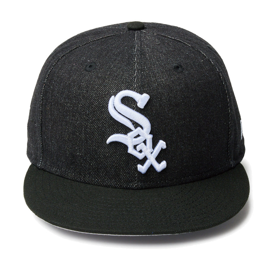 59FIFTY MLB Denim 2-Tone シカゴ・ホワイトソックス ブラックデニム ブラックバイザー