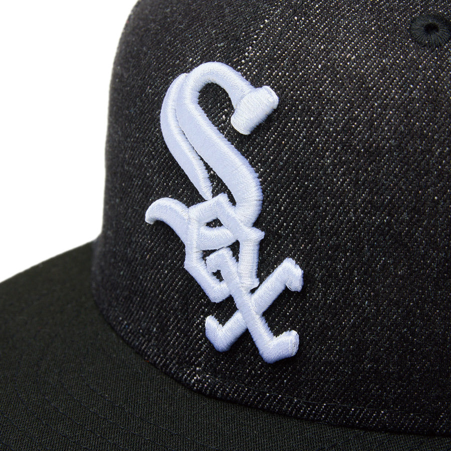 59FIFTY MLB Denim 2-Tone シカゴ・ホワイトソックス ブラックデニム ブラックバイザー