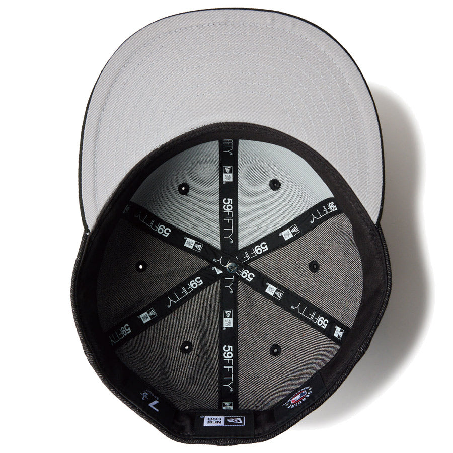 59FIFTY MLB Denim 2-Tone シカゴ・ホワイトソックス ブラックデニム ブラックバイザー