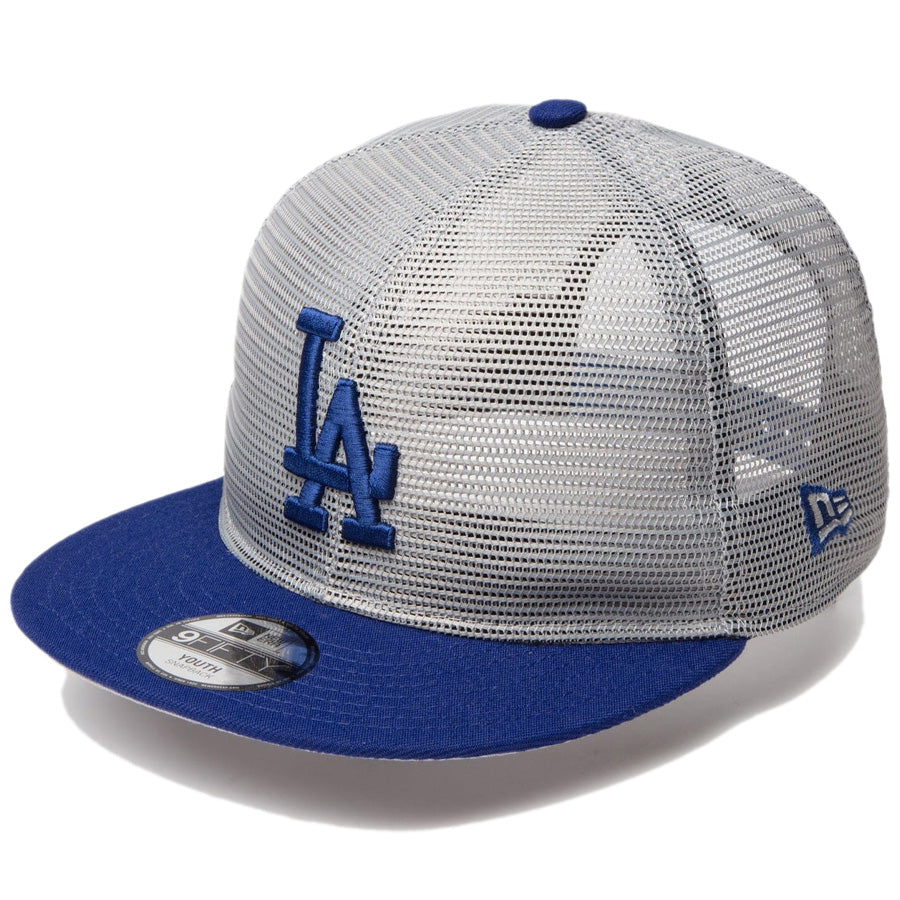 Youth 9FIFTY トラッカー All Mesh ロサンゼルス・ドジャース グレー ネイビーバイザー