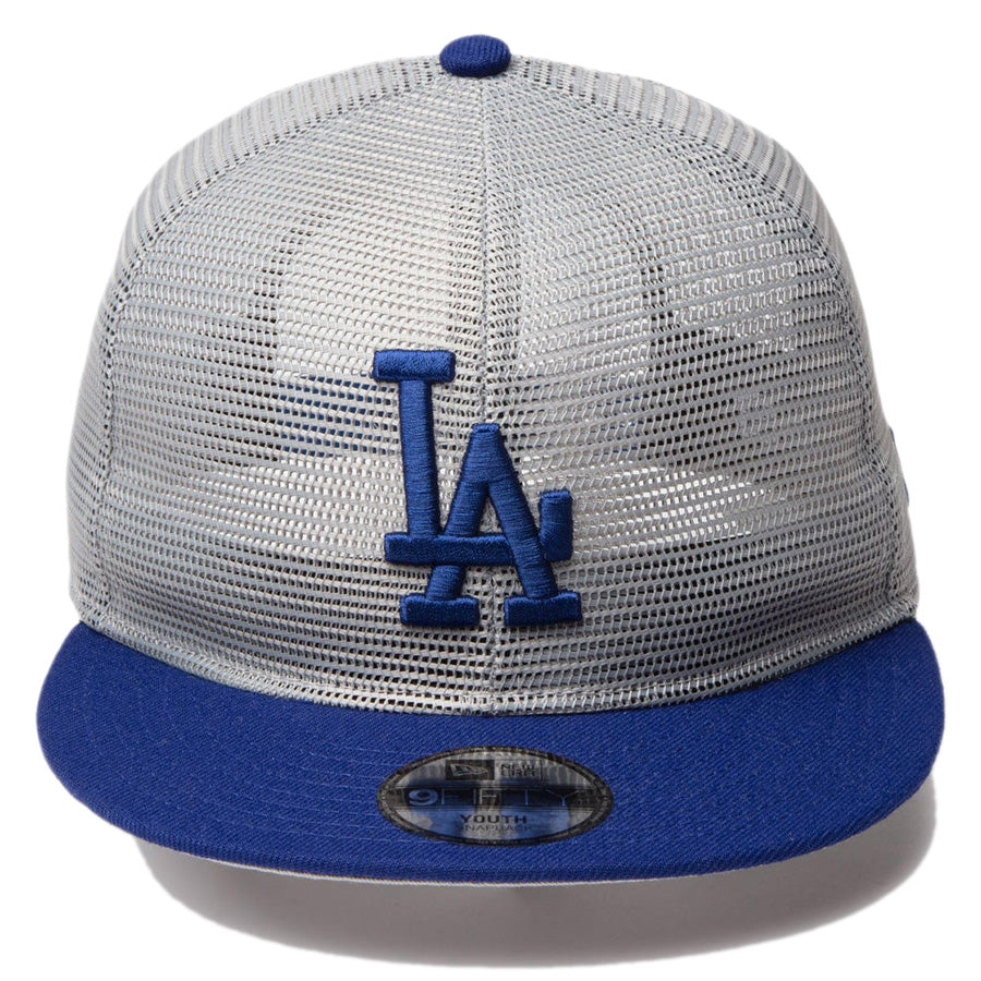 Youth 9FIFTY トラッカー All Mesh ロサンゼルス・ドジャース グレー ネイビーバイザー