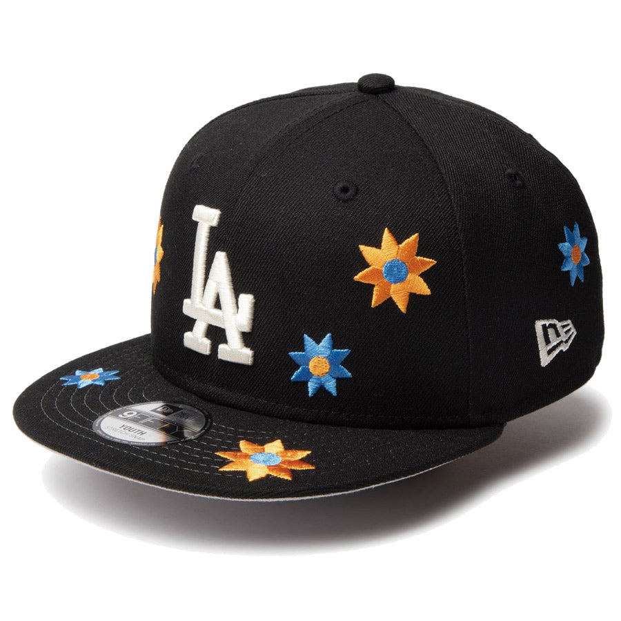 Youth 9FIFTY Flower Embroidery ロサンゼルス・ドジャース ブラック