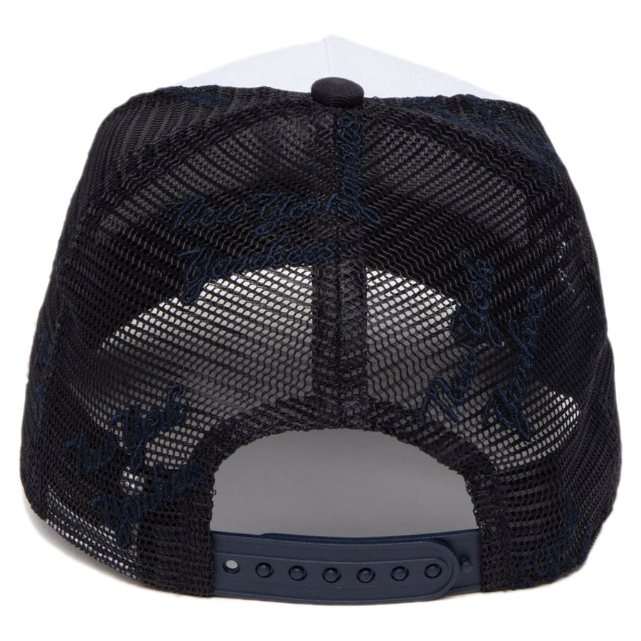 Youth 9FORTY A-Frame トラッカー MLB Mesh Embroidery ニューヨーク・ヤンキース ホワイト/ネイビー