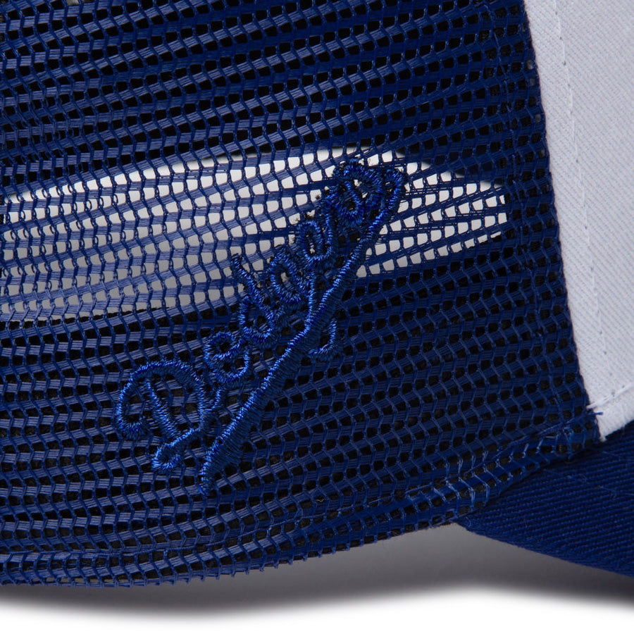 Youth 9FORTY A-Frame トラッカー MLB Mesh Embroidery ロサンゼルス・ドジャース ホワイト/ダークロイヤル