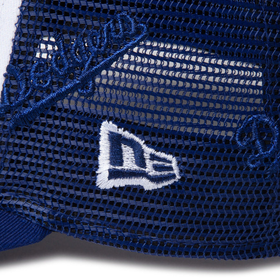 Youth 9FORTY A-Frame トラッカー MLB Mesh Embroidery ロサンゼルス・ドジャース ホワイト/ダークロイヤル