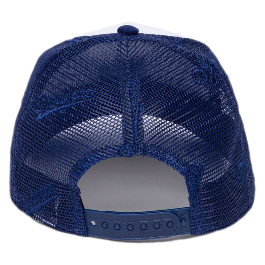 Youth 9FORTY A-Frame トラッカー MLB Mesh Embroidery ロサンゼルス・ドジャース ホワイト/ダークロイヤル