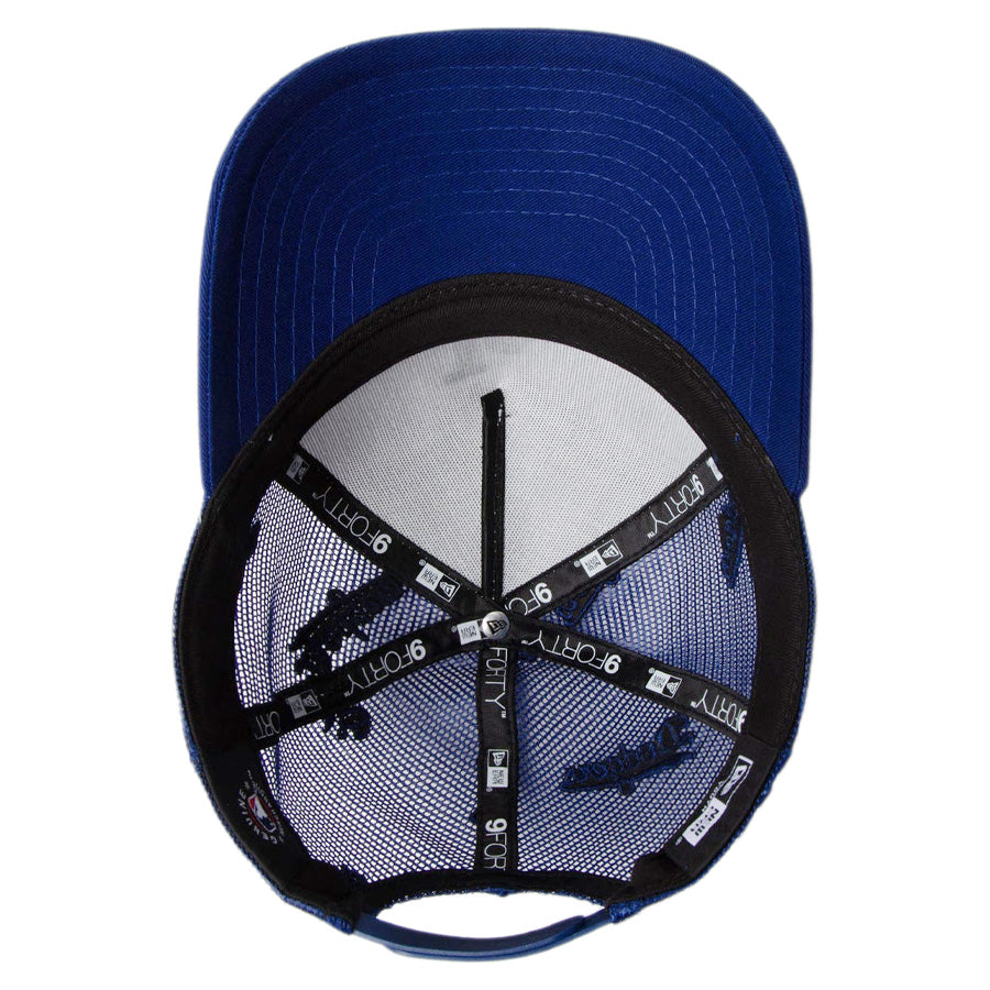 Youth 9FORTY A-Frame トラッカー MLB Mesh Embroidery ロサンゼルス・ドジャース ホワイト/ダークロイヤル