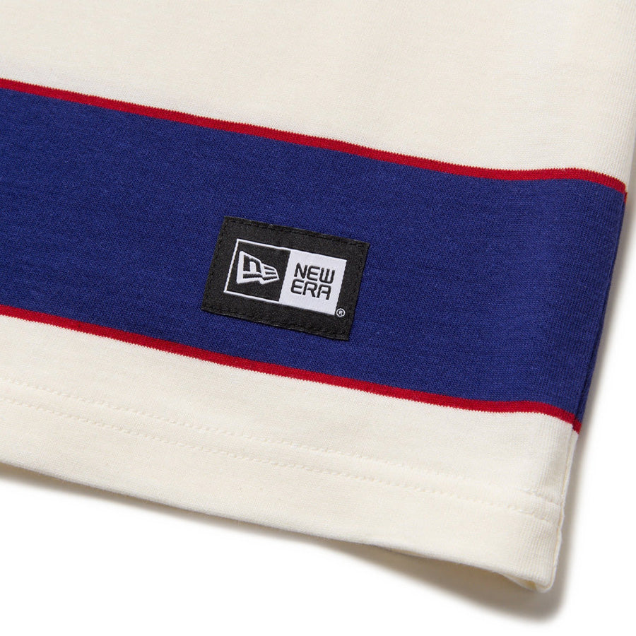 半袖 オーバーサイズド コットン Tシャツ Multi Border ダークロイヤル