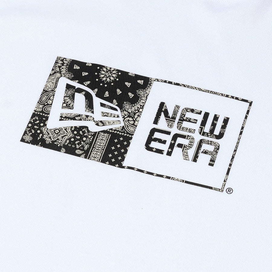 半袖 コットン Tシャツ Floral Paisley ボックスロゴ ホワイト レギュラーフィット