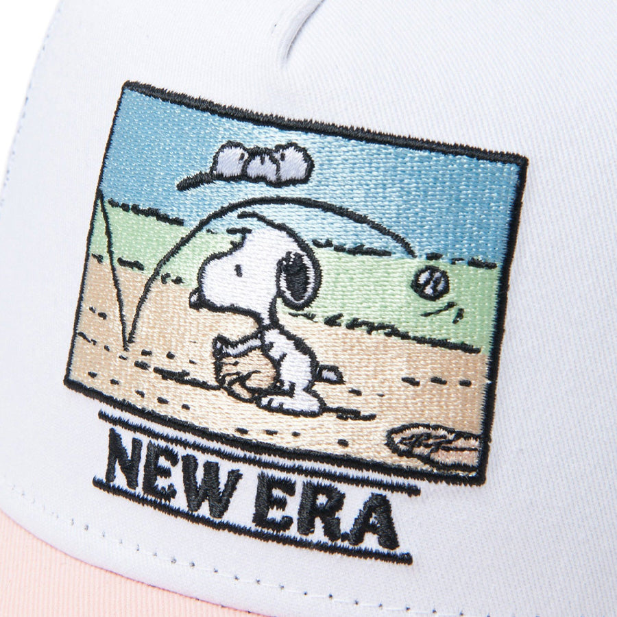 Youth 9FORTY A-Frame トラッカー PEANUTS ベースボール ホワイト/ピンク レモネード