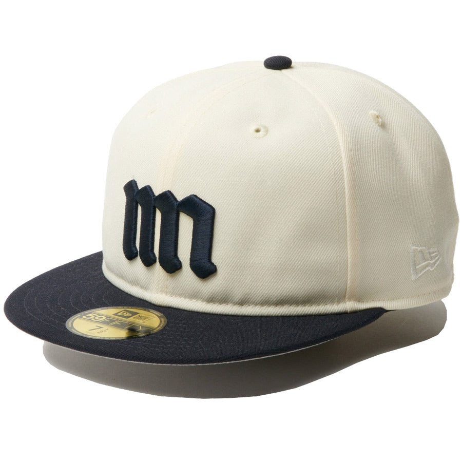 59FIFTY ソフトバックラム Powered by GORO NAKATSUGAWA(min-nano)クローム ネイビーバイザー