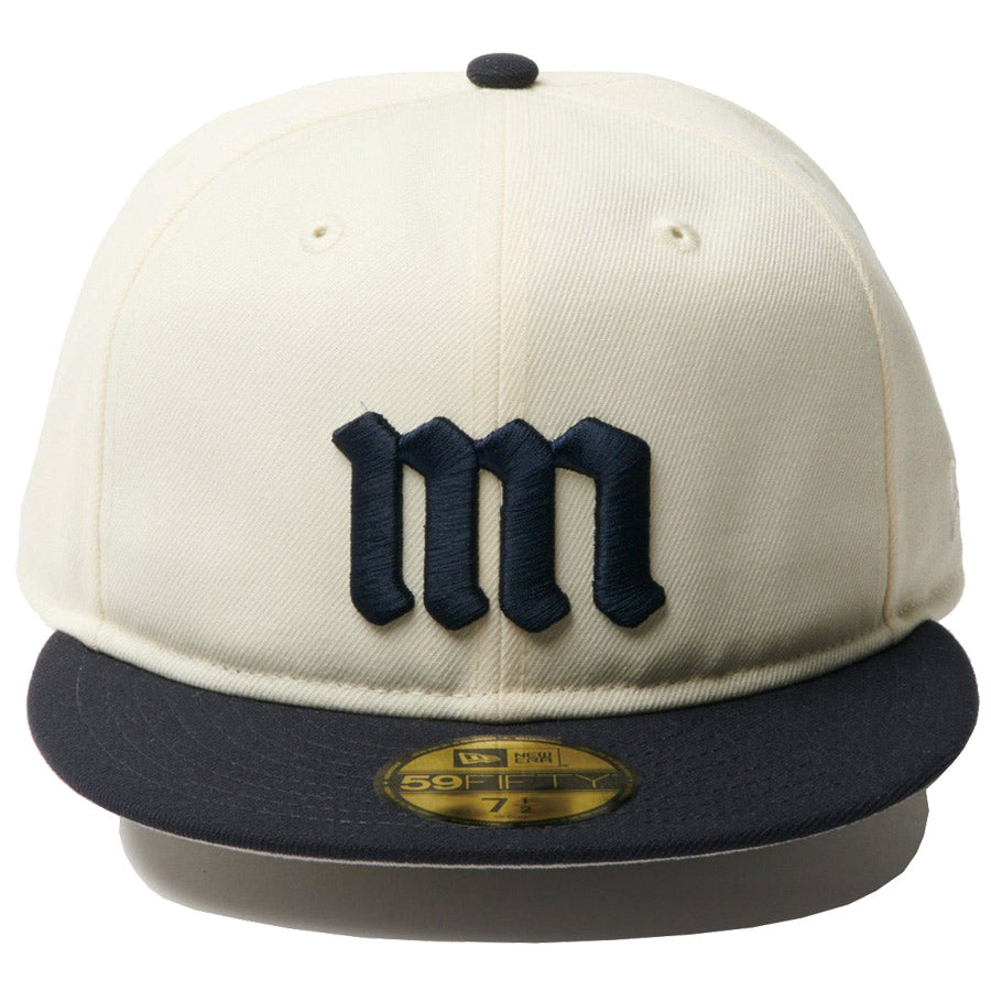59FIFTY ソフトバックラム Powered by GORO NAKATSUGAWA(min-nano)クローム ネイビーバイザー
