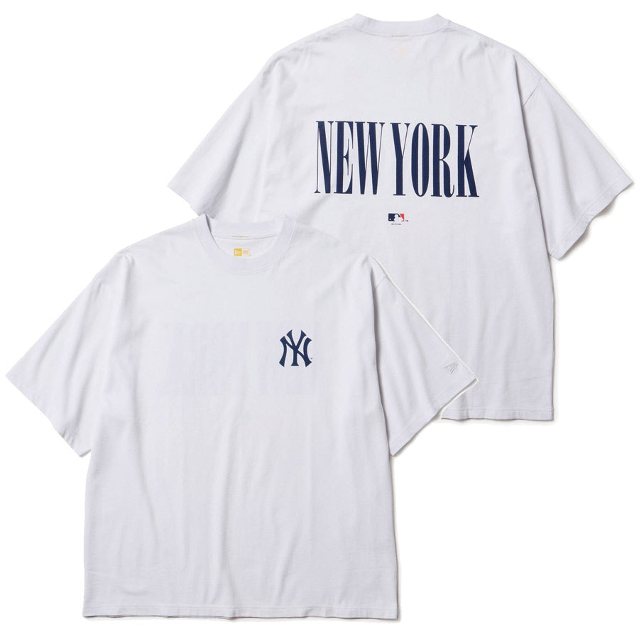 半袖 オーバーサイズド コットン Tシャツ GORO NAKATSUGAWA(min-nano)ニューヨーク・ヤンキース ホワイト