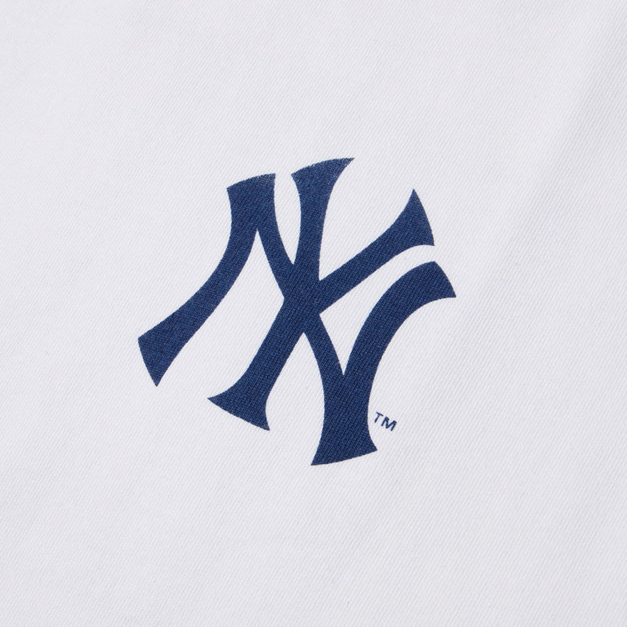 半袖 オーバーサイズド コットン Tシャツ GORO NAKATSUGAWA(min-nano)ニューヨーク・ヤンキース ホワイト