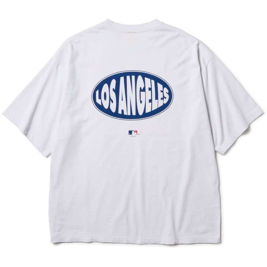 半袖 オーバーサイズド コットン Tシャツ GORO NAKATSUGAWA(min-nano)ロサンゼルス・ドジャース ホワイト