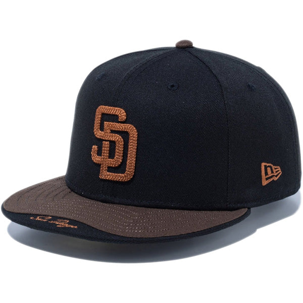59FIFTY St. Valentine's Day サンディエゴ・パドレス ブラック/ウォルナット レイヤードバイザー