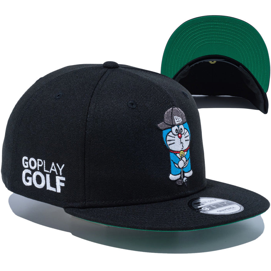 NEWERAドラえもん スナップバックキャップ 黒 ニューエラ キャップ NEW ERA 【ゴルフ】 9FIFTY ドラえもん