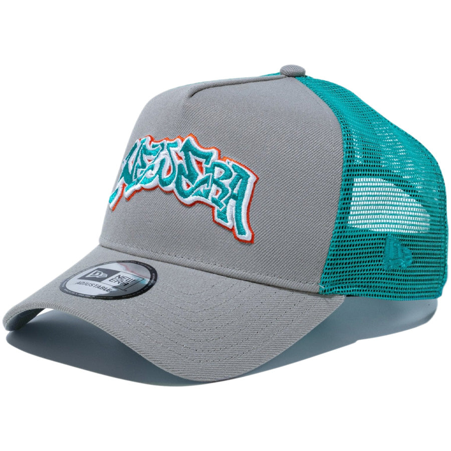 9FORTY A-Frame トラッカー Throw up Logo グレー/ティール