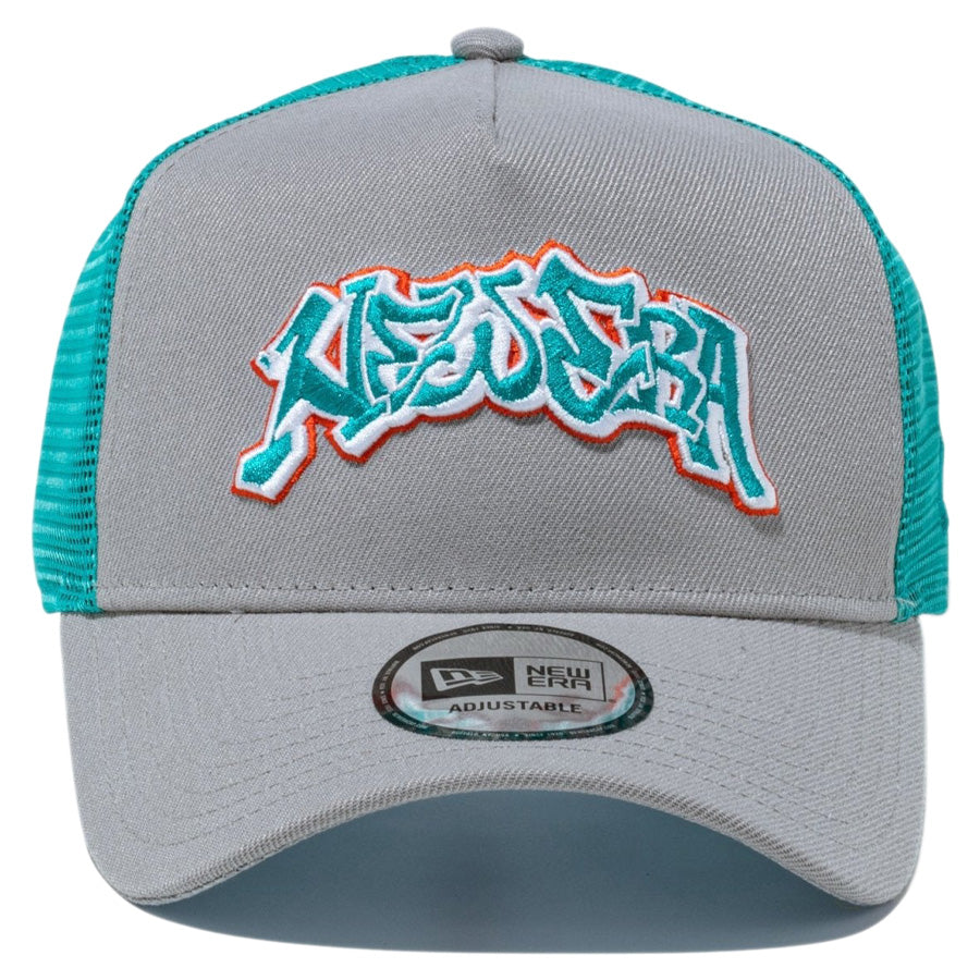 9FORTY A-Frame トラッカー Throw up Logo グレー/ティール