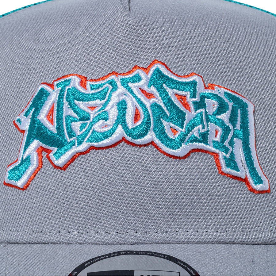 9FORTY A-Frame トラッカー Throw up Logo グレー/ティール