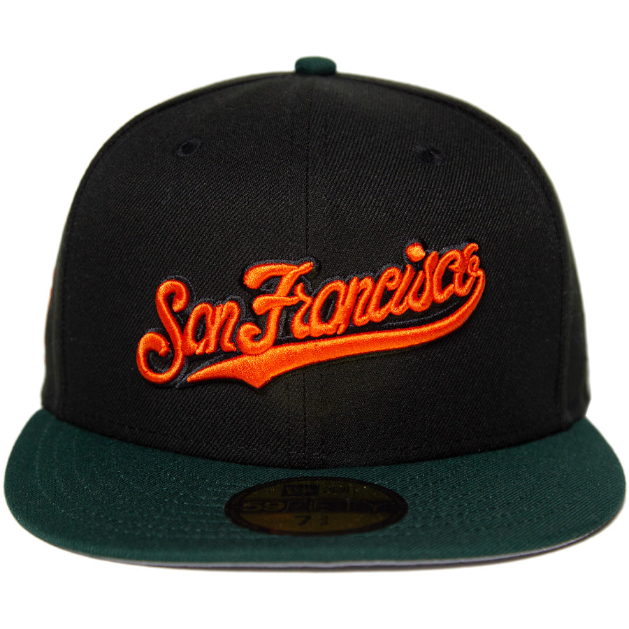 KINGS 別注 59FIFTY サンフランシスコ・ジャイアンツ ブラック ダークグリーン グレーアンダーバイザー