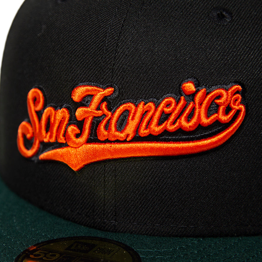 KINGS 別注 59FIFTY サンフランシスコ・ジャイアンツ ブラック ダークグリーン グレーアンダーバイザー