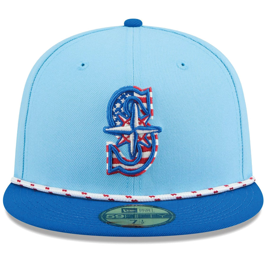 59FIFTY オンフィールド 2025 MLB 4th of July シアトル・マリナーズ ライトブルー ブルーバイザー
